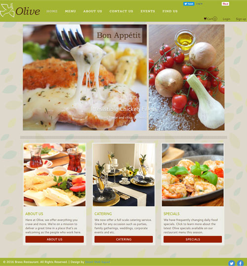 Smart Web Restaurant Olive Demo