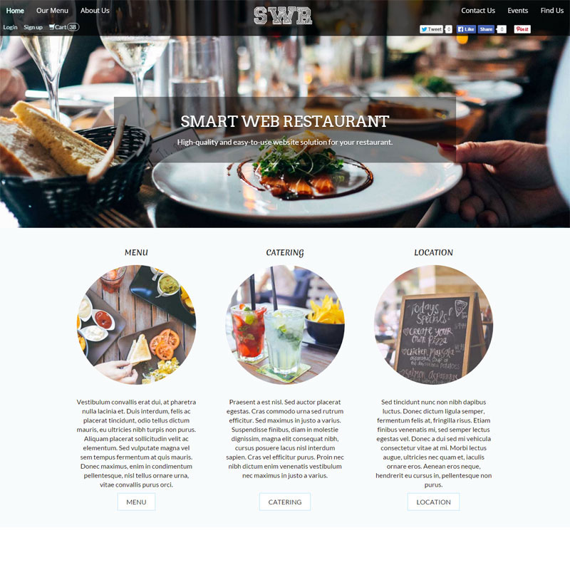 Smart Web Restaurant Modern Demo